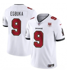 Men's Tampa Bay Buccaneers #9 Emeka Egbuka White 2025 Draft 50th Anniversary Vapor Untouchable Limited Football Stitched Jersey