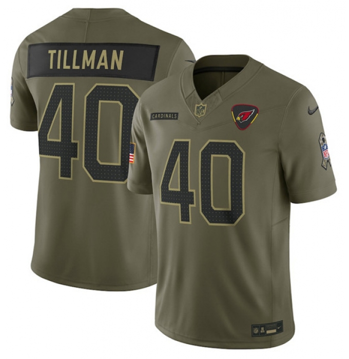 Men's Arizona Cardinals #40 Pat Tillman Olive 2025 Salute to Service Limited Football Stitched Jersey
