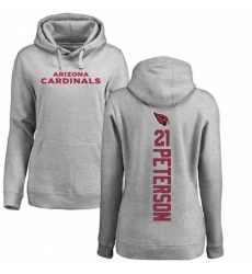 NFL Women's Nike Arizona Cardinals #21 Patrick Peterson Ash Backer Pullover Hoodie