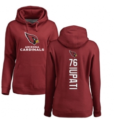 NFL Women's Nike Arizona Cardinals #76 Mike Iupati Maroon Backer Pullover Hoodie
