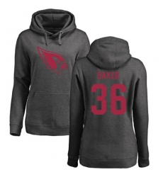 NFL Women's Nike Arizona Cardinals #36 Budda Baker Ash One Color Pullover Hoodie