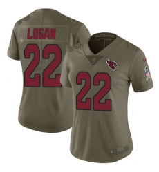 Women's Nike Arizona Cardinals #22 T. J. Logan Limited Olive 2017 Salute to Service NFL Jersey