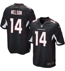 Men's Nike Arizona Cardinals #14 J.J. Nelson Game Black Alternate NFL Jersey