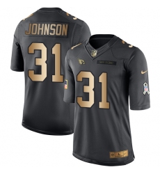 Youth Nike Arizona Cardinals #31 David Johnson Limited Black/Gold Salute to Service NFL Jersey