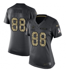 Women's Nike Dallas Cowboys #88 Michael Irvin Limited Black 2016 Salute to Service NFL Jersey