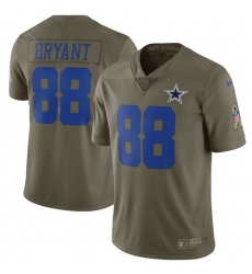 Youth Nike Dallas Cowboys #88 Dez Bryant Limited Olive 2017 Salute to Service NFL Jersey