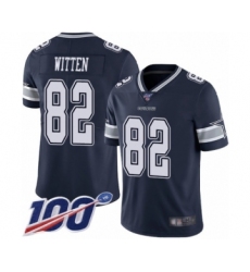 Men's Dallas Cowboys #82 Jason Witten Navy Blue Team Color Vapor Untouchable Limited Player 100th Season Football Jersey