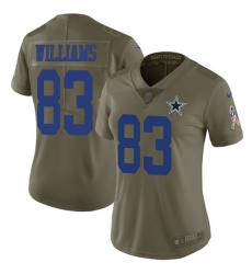 Women's Nike Dallas Cowboys #83 Terrance Williams Limited Olive 2017 Salute to Service NFL Jersey