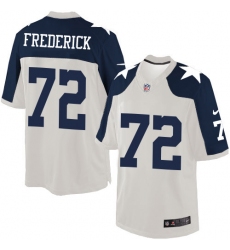 Men's Nike Dallas Cowboys #72 Travis Frederick Limited White Throwback Alternate NFL Jersey