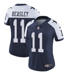 Women's Nike Dallas Cowboys #11 Cole Beasley Navy Blue Throwback Alternate Vapor Untouchable Limited Player NFL Jersey