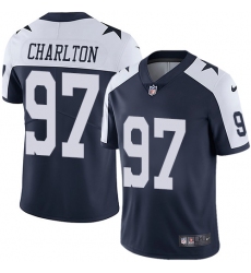 Youth Nike Dallas Cowboys #97 Taco Charlton Navy Blue Throwback Alternate Vapor Untouchable Limited Player NFL Jersey