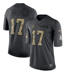 Youth Nike Miami Dolphins #17 Ryan Tannehill Limited Black 2016 Salute to Service NFL Jersey