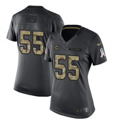 Women's Nike Miami Dolphins #55 Koa Misi Limited Black 2016 Salute to Service NFL Jersey