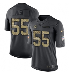 Youth Nike Miami Dolphins #55 Koa Misi Limited Black 2016 Salute to Service NFL Jersey