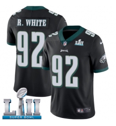 Men's Nike Philadelphia Eagles #92 Reggie White Black Alternate Vapor Untouchable Limited Player Super Bowl LII NFL Jersey