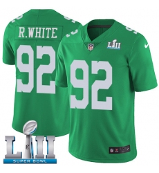 Youth Nike Philadelphia Eagles #92 Reggie White Limited Green Rush Vapor Untouchable Super Bowl LII NFL Jersey