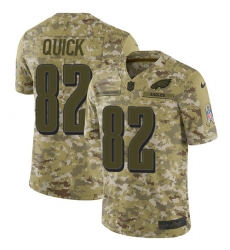 Youth Nike Philadelphia Eagles #82 Mike Quick Limited Camo 2018 Salute to Service NFL Jersey