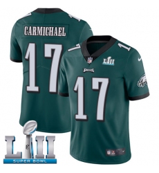 Men's Nike Philadelphia Eagles #17 Harold Carmichael Midnight Green Team Color Vapor Untouchable Limited Player Super Bowl LII NFL Jersey
