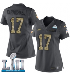 Women's Nike Philadelphia Eagles #17 Harold Carmichael Limited Black 2016 Salute to Service Super Bowl LII NFL Jersey