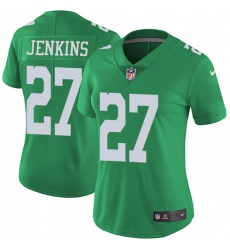 Women's Nike Philadelphia Eagles #27 Malcolm Jenkins Limited Green Rush Vapor Untouchable NFL Jersey