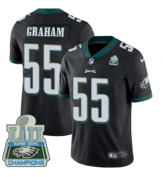 Men's Nike Philadelphia Eagles #55 Brandon Graham Black Alternate Vapor Untouchable Limited Player Super Bowl LII Champions NFL Jersey