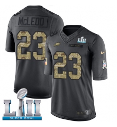 Men's Nike Philadelphia Eagles #23 Rodney McLeod Limited Black 2016 Salute to Service Super Bowl LII NFL Jersey