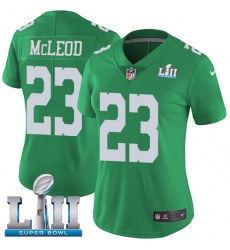Women's Nike Philadelphia Eagles #23 Rodney McLeod Limited Green Rush Vapor Untouchable Super Bowl LII NFL Jersey