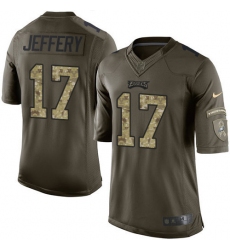 Men's Nike Philadelphia Eagles #17 Alshon Jeffery Elite Green Salute to Service NFL Jersey