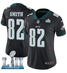 Women's Nike Philadelphia Eagles #82 Torrey Smith Black Alternate Vapor Untouchable Limited Player Super Bowl LII NFL Jersey