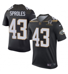 Men's Nike Philadelphia Eagles #43 Darren Sproles Elite Black Team Irvin 2016 Pro Bowl NFL Jersey