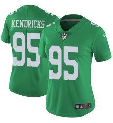 Women's Nike Philadelphia Eagles #95 Mychal Kendricks Limited Green Rush Vapor Untouchable NFL Jersey