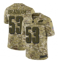 Youth Nike Philadelphia Eagles #53 Nigel Bradham Limited Camo 2018 Salute to Service NFL Jersey
