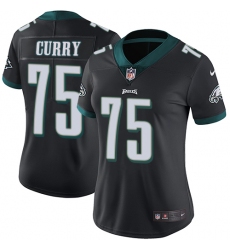 Women's Nike Philadelphia Eagles #75 Vinny Curry Black Alternate Vapor Untouchable Limited Player NFL Jersey