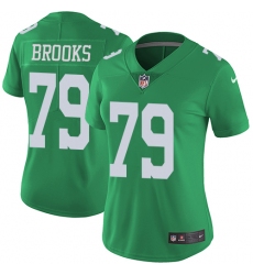 Women's Nike Philadelphia Eagles #79 Brandon Brooks Limited Green Rush Vapor Untouchable NFL Jersey