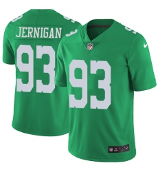 Men's Nike Philadelphia Eagles #93 Timmy Jernigan Limited Green Rush Vapor Untouchable NFL Jersey