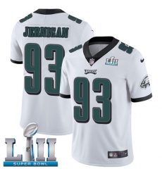 Youth Nike Philadelphia Eagles #93 Timmy Jernigan White Vapor Untouchable Limited Player Super Bowl LII NFL Jersey