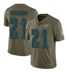 Men's Nike Philadelphia Eagles #21 Patrick Robinson Limited Olive 2017 Salute to Service NFL Jersey