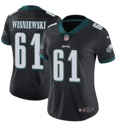 Women's Nike Philadelphia Eagles #61 Stefen Wisniewski Black Alternate Vapor Untouchable Limited Player NFL Jersey
