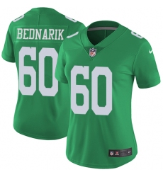 Women's Nike Philadelphia Eagles #60 Chuck Bednarik Limited Green Rush Vapor Untouchable NFL Jersey