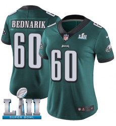 Women's Nike Philadelphia Eagles #60 Chuck Bednarik Midnight Green Team Color Vapor Untouchable Limited Player Super Bowl LII NFL Jersey