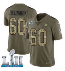 Youth Nike Philadelphia Eagles #60 Chuck Bednarik Limited Olive/Camo 2017 Salute to Service Super Bowl LII NFL Jersey