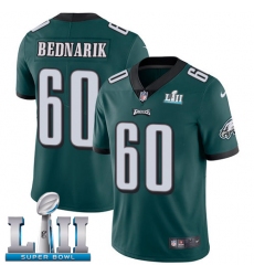 Youth Nike Philadelphia Eagles #60 Chuck Bednarik Midnight Green Team Color Vapor Untouchable Limited Player Super Bowl LII NFL Jersey