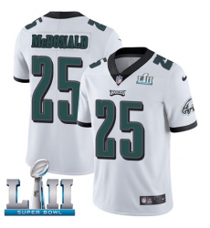 Youth Nike Philadelphia Eagles #25 Tommy McDonald White Vapor Untouchable Limited Player Super Bowl LII NFL Jersey