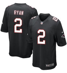 Men's Nike Atlanta Falcons #2 Matt Ryan Game Black Alternate NFL Jersey