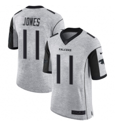 Men's Nike Atlanta Falcons #11 Julio Jones Limited Gray Gridiron II NFL Jersey
