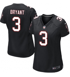 Women's Nike Atlanta Falcons #3 Matt Bryant Game Black Alternate NFL Jersey