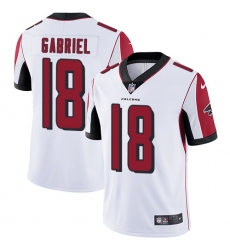 Men's Nike Atlanta Falcons #18 Taylor Gabriel White Vapor Untouchable Limited Player NFL Jersey