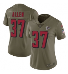 Women's Nike Atlanta Falcons #37 Ricardo Allen Limited Olive 2017 Salute to Service NFL Jersey