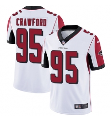 Youth Nike Atlanta Falcons #95 Jack Crawford White Vapor Untouchable Limited Player NFL Jersey
