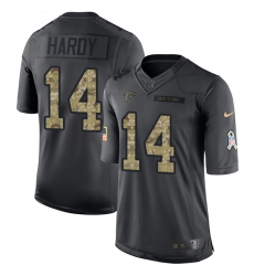 Youth Nike Atlanta Falcons #14 Justin Hardy Limited Black 2016 Salute to Service NFL Jersey